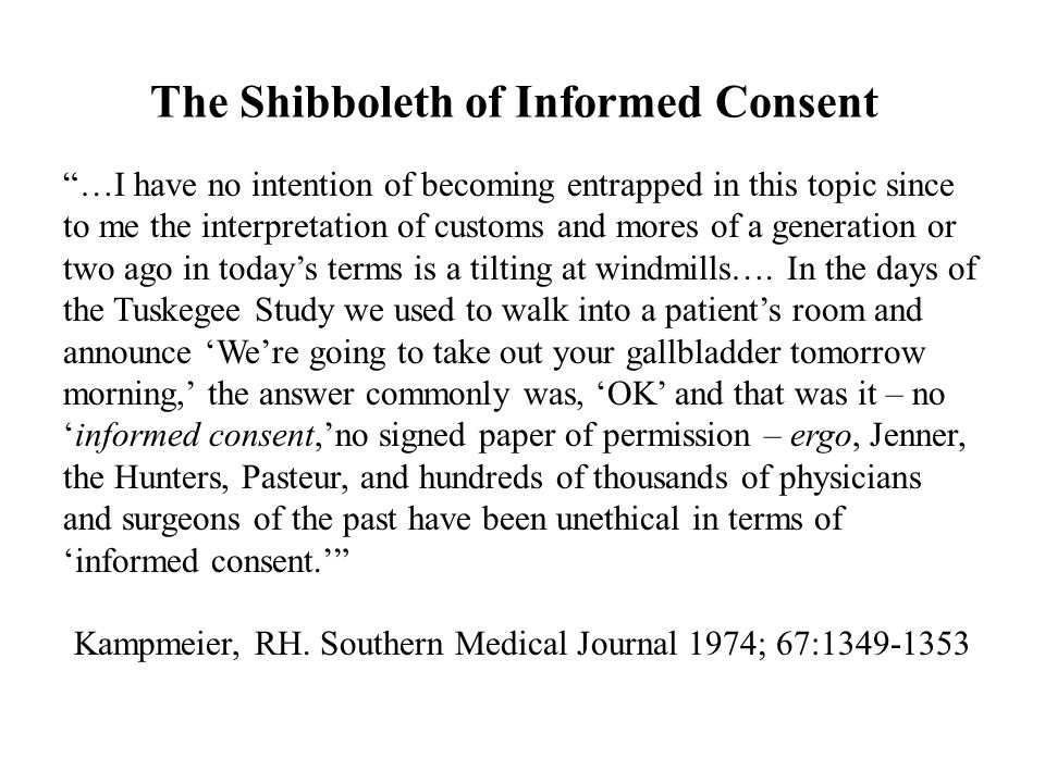Informed consent in healthcare essay